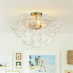 Modern Cluster Glass Bubble Sputnik Chandelier - LightfixturesUAE