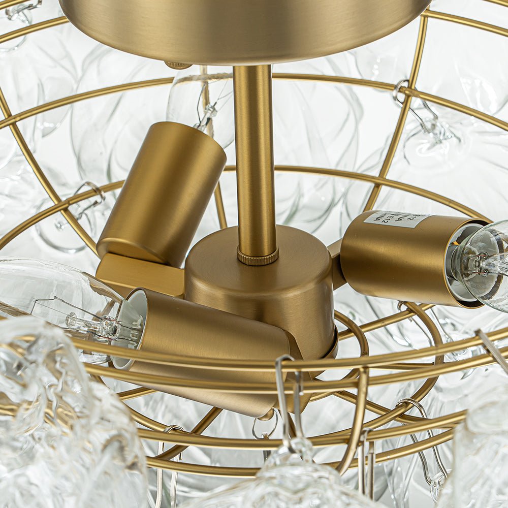 Modern Cluster Glass Bubble Sputnik Chandelier - LightfixturesUAE