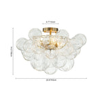 Modern Cluster Glass Bubble Sputnik Chandelier - LightfixturesUAE