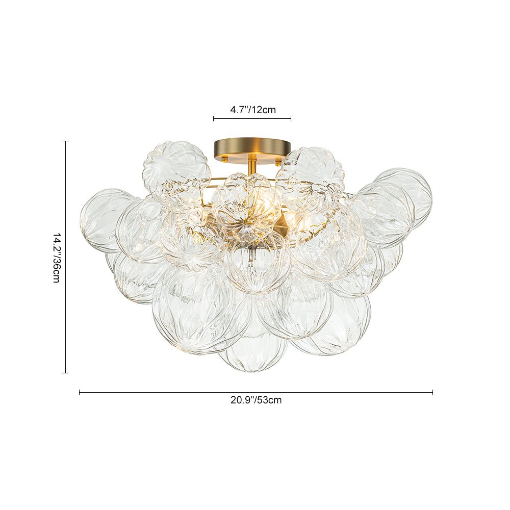 Modern Cluster Glass Bubble Sputnik Chandelier - LightfixturesUAE