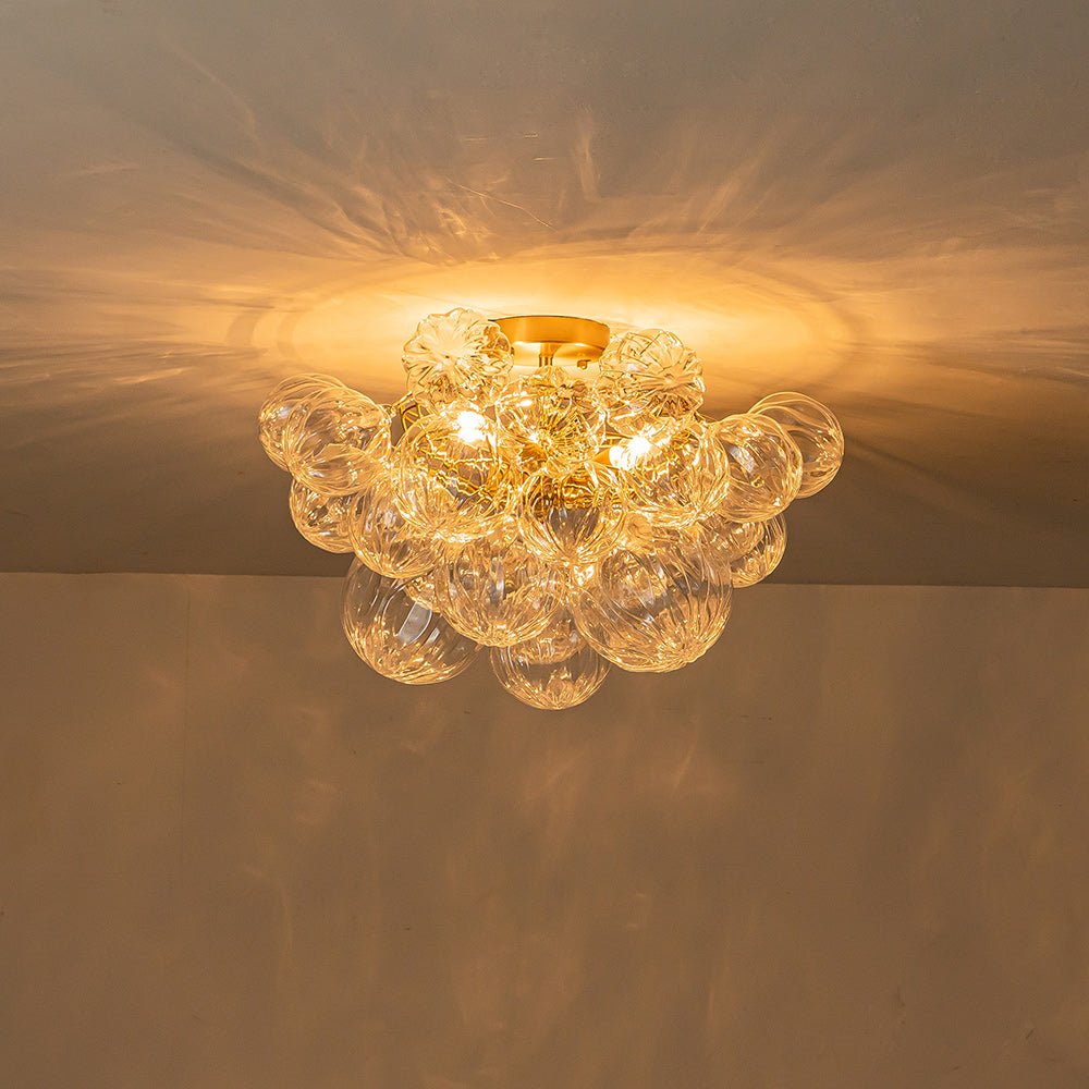 Modern Cluster Glass Bubble Sputnik Chandelier - LightfixturesUAE