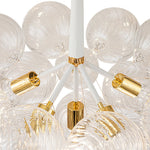 Modern Cluster Ribbed Clear Glass Bubble Chandelier - LightfixturesUAE