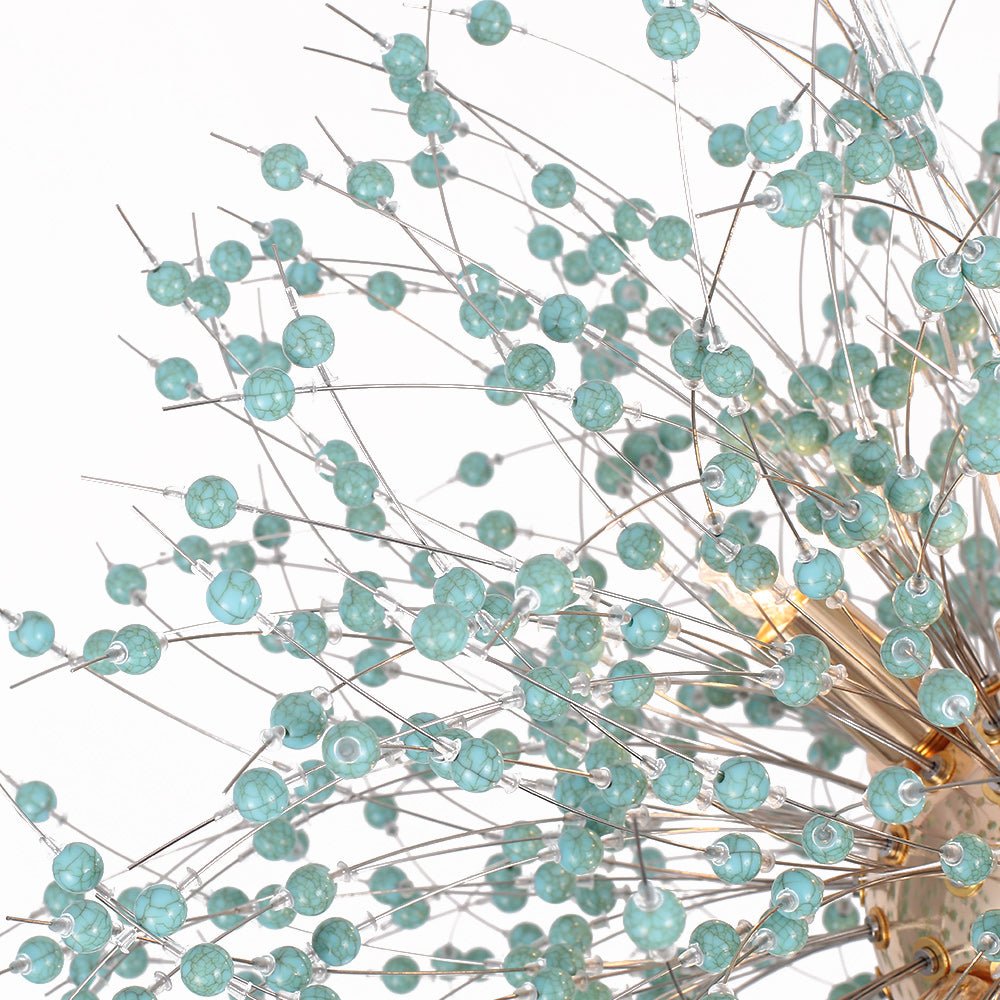 Modern Coastal Aqua Sea Firework 9 - Light Pendant Light - LightfixturesUAE