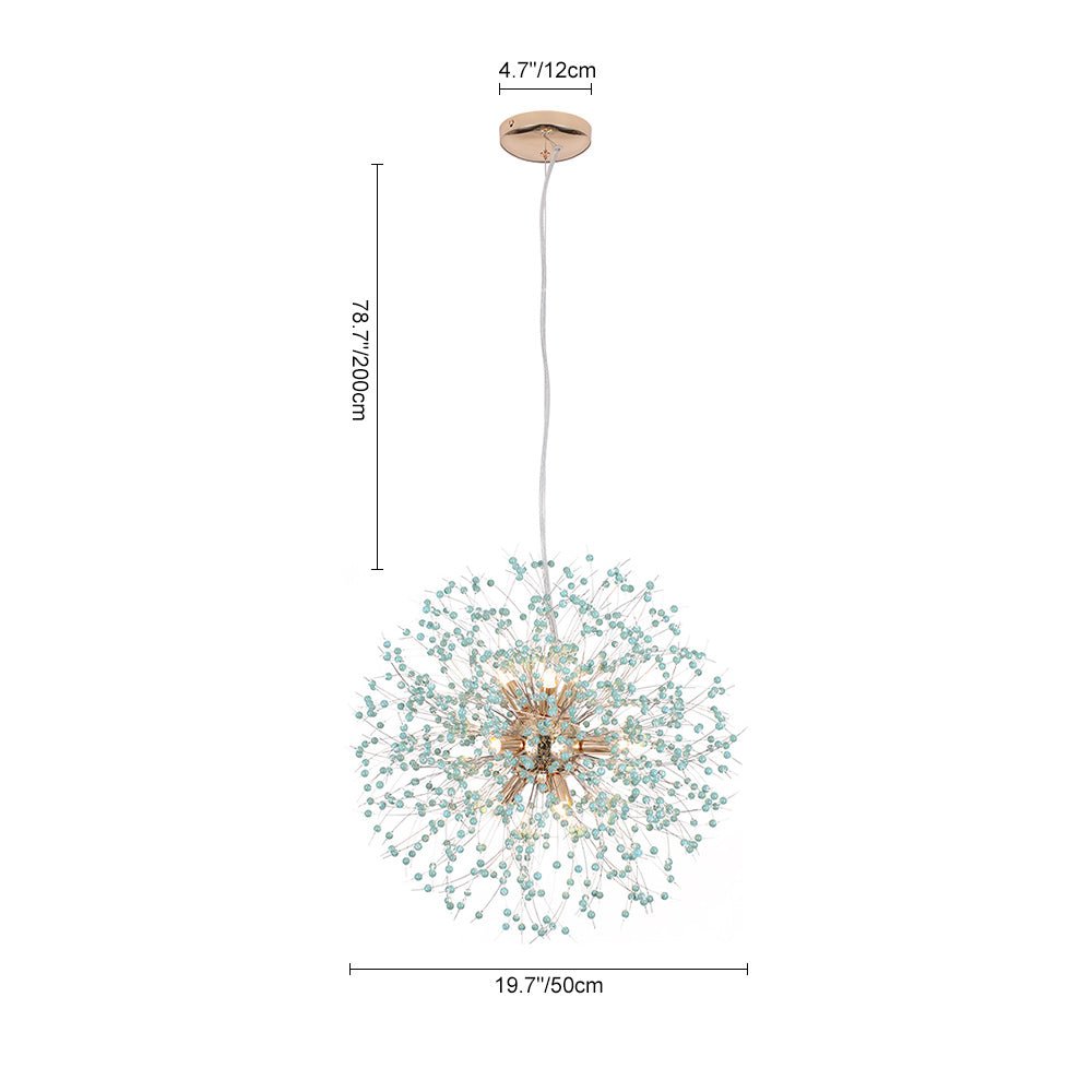 Modern Coastal Aqua Sea Firework 9 - Light Pendant Light - LightfixturesUAE