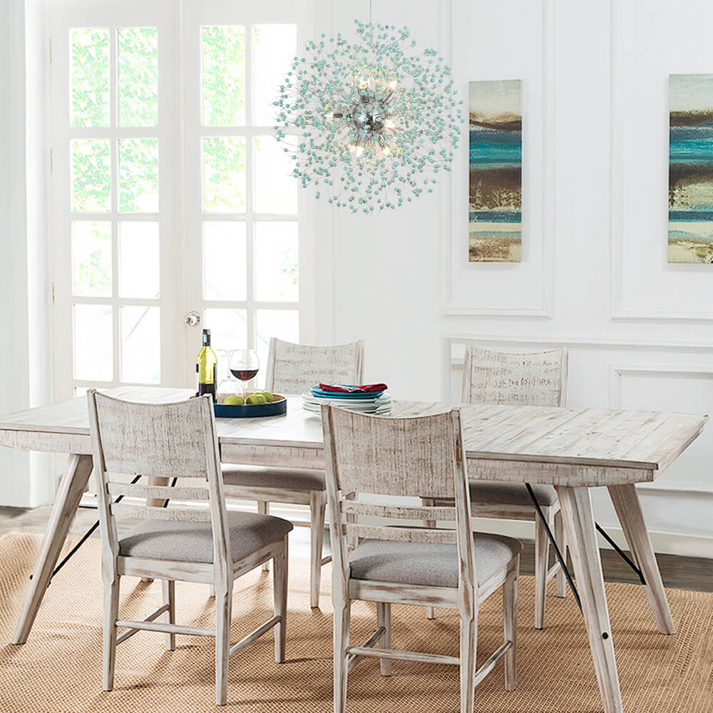 Modern Coastal Aqua Sea Firework 9 - Light Pendant Light - LightfixturesUAE