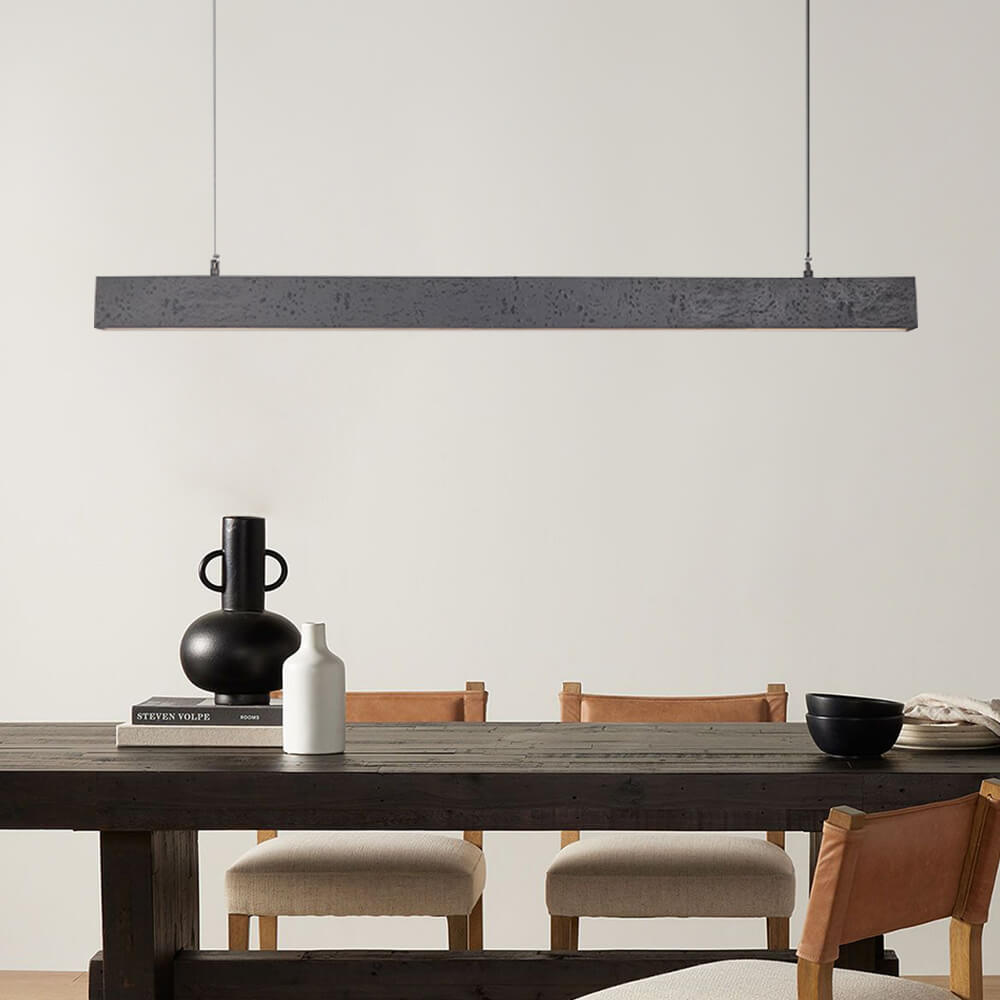 Modern Concrete LED Linear Pendant Light - LightfixturesUAE