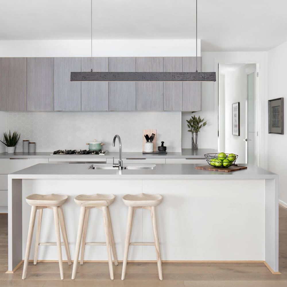 Modern Concrete LED Linear Pendant Light - LightfixturesUAE