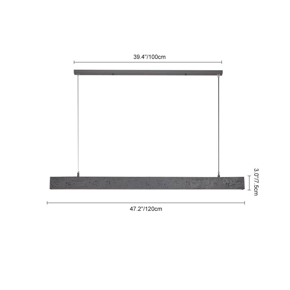 Modern Concrete LED Linear Pendant Light - LightfixturesUAE