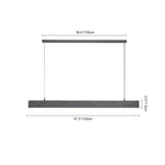 Modern Concrete LED Linear Pendant Light - LightfixturesUAE