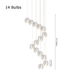 Modern Crystal Ball Staircase Pendant Light - LightfixturesUAE
