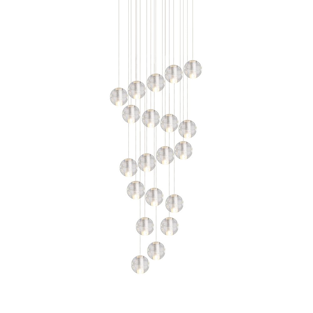Modern Crystal Ball Staircase Pendant Light - LightfixturesUAE