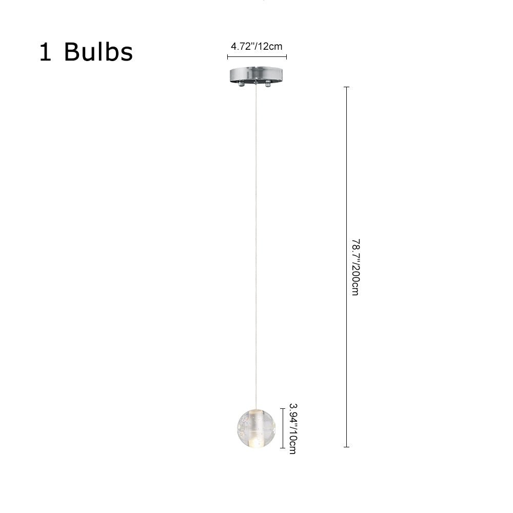 Modern Crystal Ball Staircase Pendant Light - LightfixturesUAE