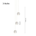 Modern Crystal Ball Staircase Pendant Light - LightfixturesUAE