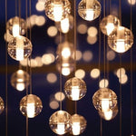 Modern Crystal Ball Staircase Pendant Light - LightfixturesUAE