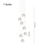 Modern Crystal Ball Staircase Pendant Light - LightfixturesUAE