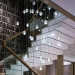 Modern Crystal Ball Staircase Pendant Light - LightfixturesUAE