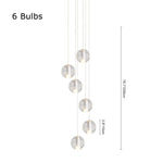 Modern Crystal Ball Staircase Pendant Light - LightfixturesUAE
