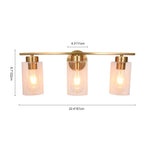 Modern Cylinder Clear Glass Bathroom Vanity Light - LightfixturesUAE