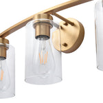 Modern Cylinder Clear Glass Bathroom Vanity Light - LightfixturesUAE