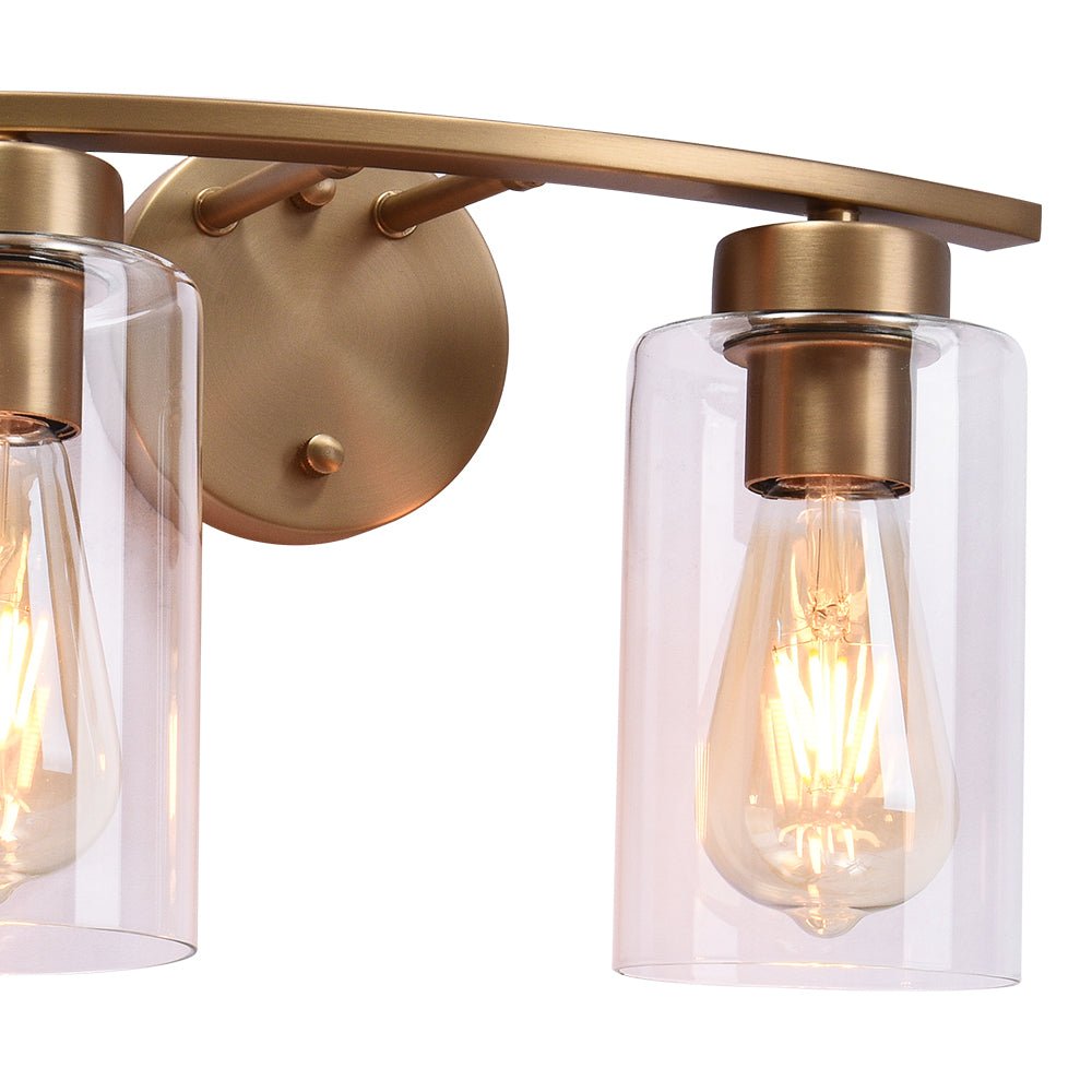 Modern Cylinder Clear Glass Bathroom Vanity Light - LightfixturesUAE