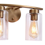 Modern Cylinder Clear Glass Bathroom Vanity Light - LightfixturesUAE