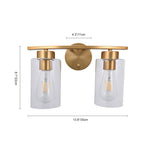 Modern Cylinder Clear Glass Bathroom Vanity Light - LightfixturesUAE