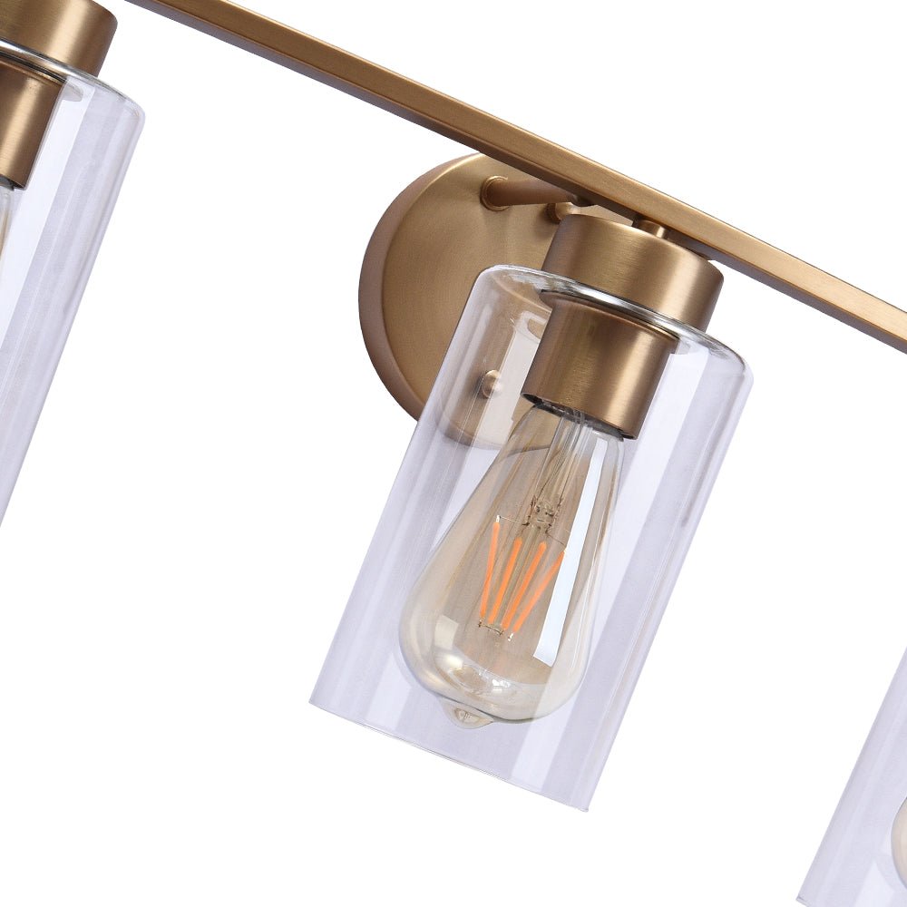 Modern Cylinder Clear Glass Bathroom Vanity Light - LightfixturesUAE