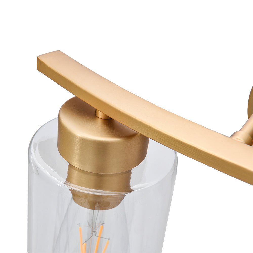 Modern Cylinder Clear Glass Bathroom Vanity Light - LightfixturesUAE