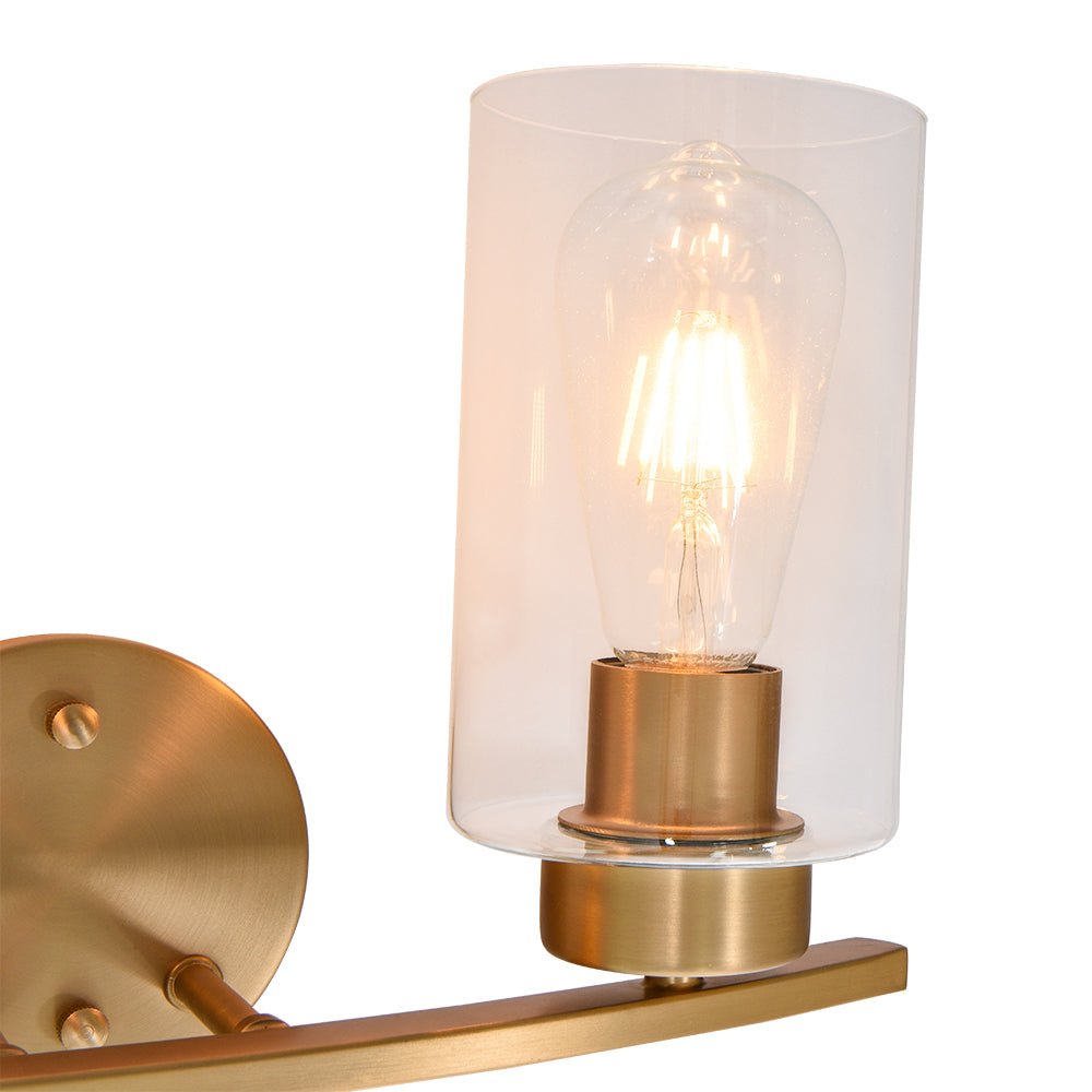 Modern Cylinder Clear Glass Bathroom Vanity Light - LightfixturesUAE