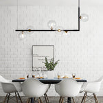 Modern Design 6 - Light Linear Glass Globe Chandelier - LightfixturesUAE