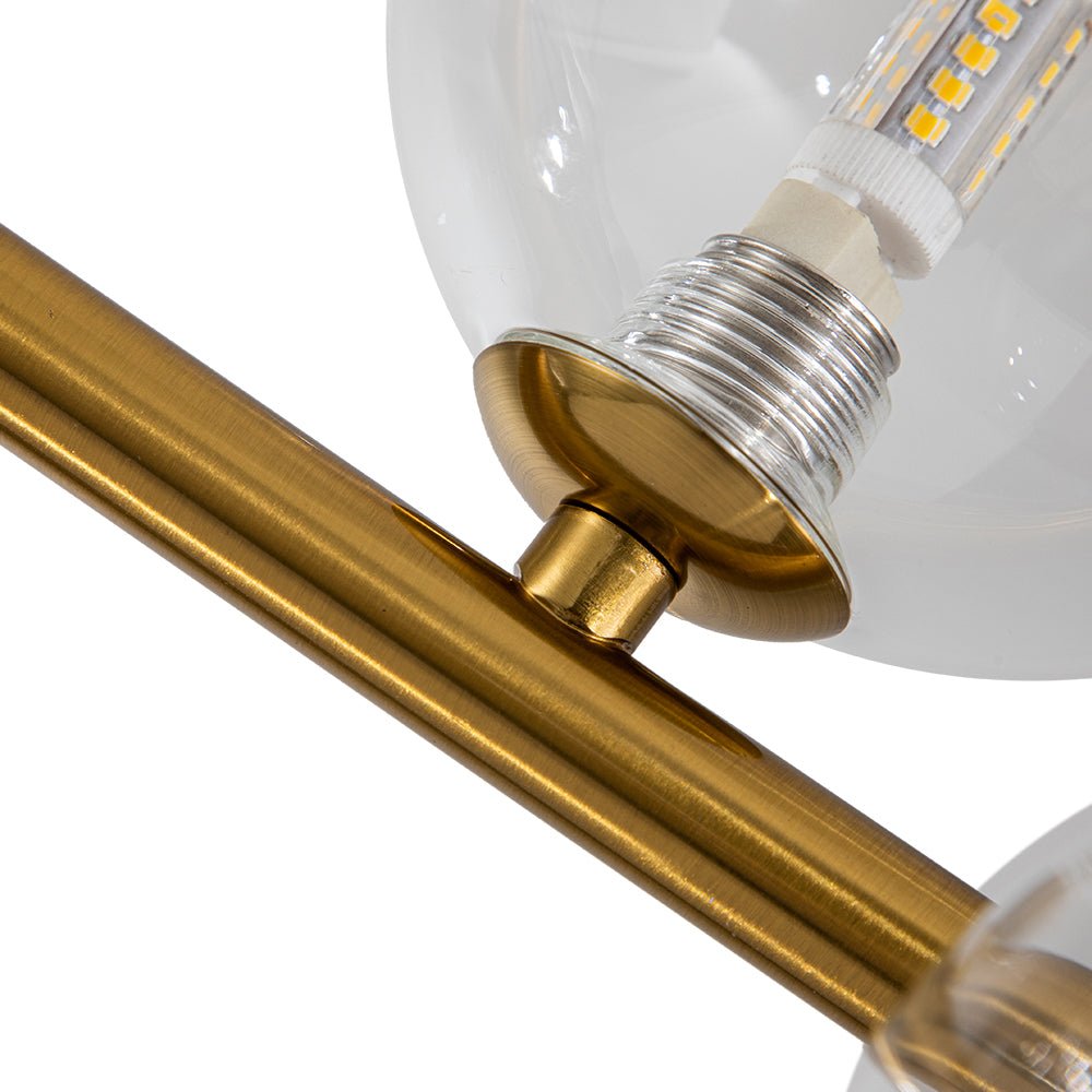 Modern Design 6 - Light Linear Glass Globe Chandelier - LightfixturesUAE