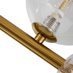 Modern Design 6 - Light Linear Glass Globe Chandelier - LightfixturesUAE