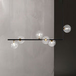 Modern Design 6 - Light Linear Glass Globe Chandelier - LightfixturesUAE