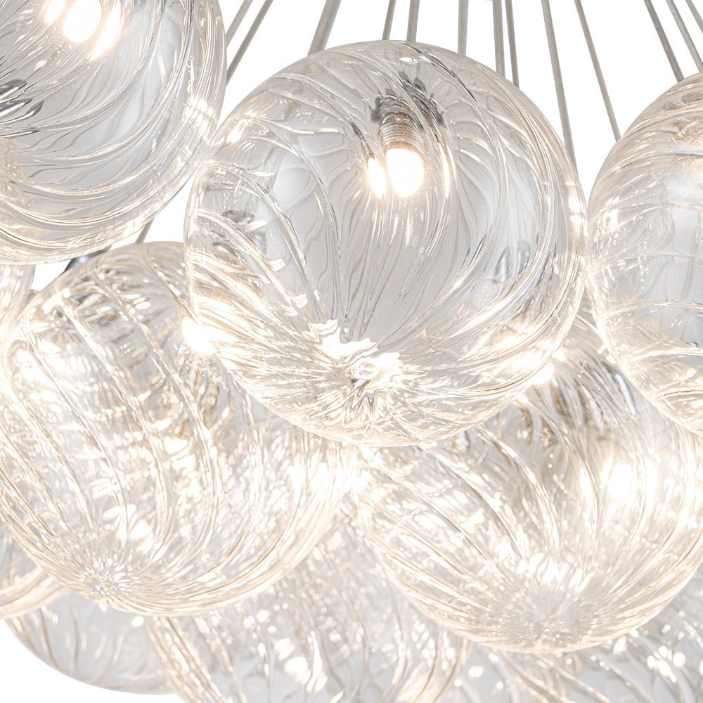 Modern Dimmable LED Cluster Glass Bubble Chandelier - LightfixturesUAE
