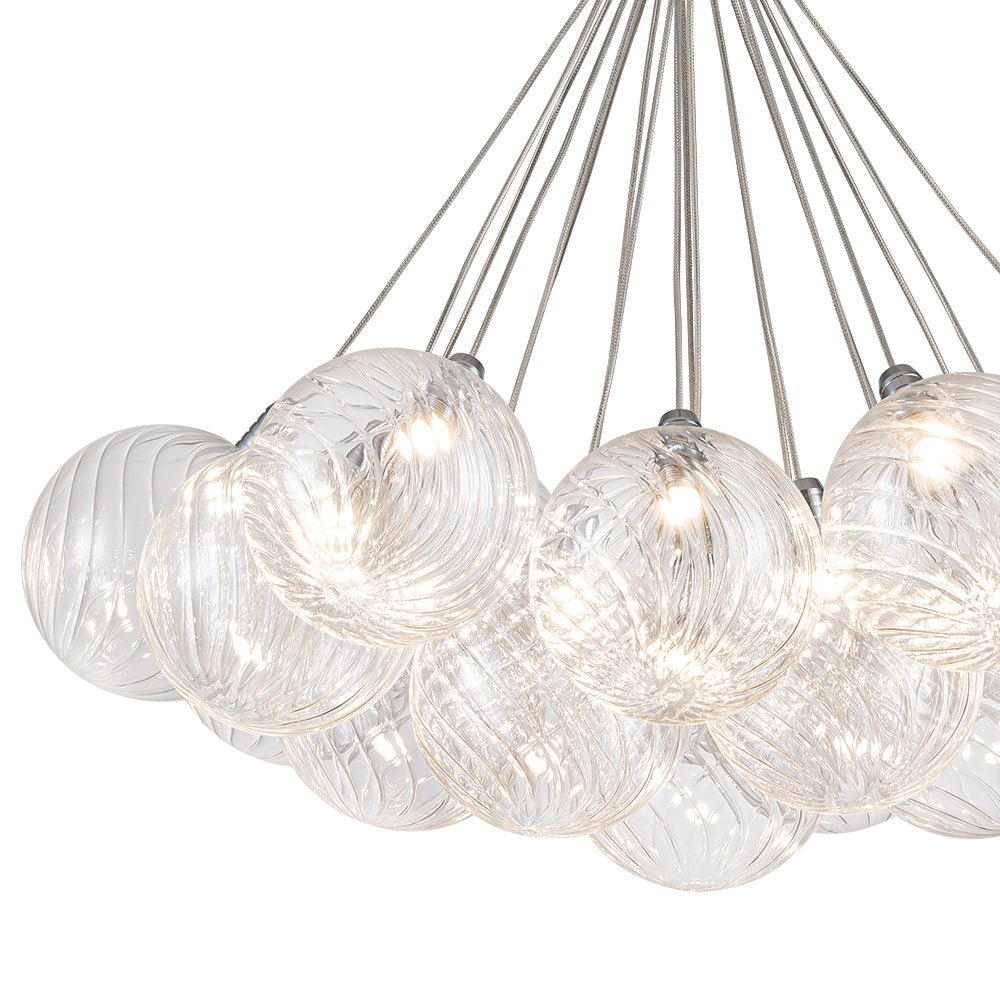 Modern Dimmable LED Cluster Glass Bubble Chandelier - LightfixturesUAE