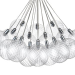 Modern Dimmable LED Cluster Glass Bubble Chandelier - LightfixturesUAE