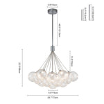 Modern Dimmable LED Cluster Glass Bubble Chandelier - LightfixturesUAE