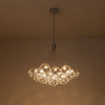 Modern Dimmable LED Cluster Glass Bubble Chandelier - LightfixturesUAE