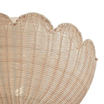 Modern Farmhouse 2 - Light Scallop Rattan Semi - Flush Mount - LightfixturesUAE