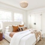 Modern Farmhouse 2 - Light Scallop Rattan Semi - Flush Mount - LightfixturesUAE