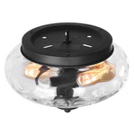 Modern Farmhouse Glass 2 - Light Flush Mount Ceiling Light - LightfixturesUAE
