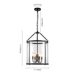 Modern Farmhouse Lantern Round Glass Chandelier - LightfixturesUAE