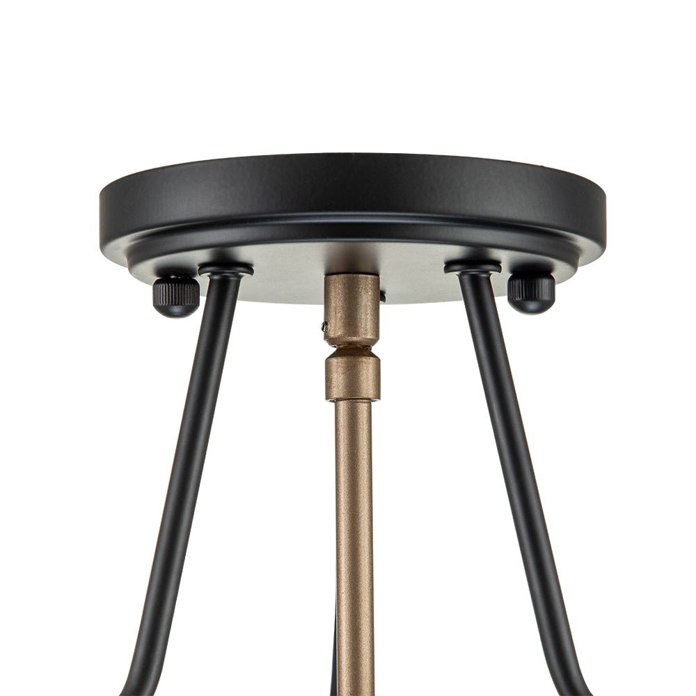 Modern Farmhouse Semi Flush Mount in Open Clear Glass - LightfixturesUAE