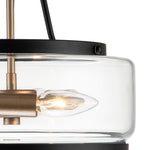 Modern Farmhouse Semi Flush Mount in Open Clear Glass - LightfixturesUAE