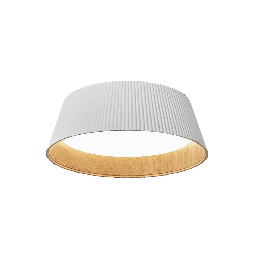 Modern Fluted Ribbed Round LED Flush Mount Ceiling Light - LightfixturesUAE