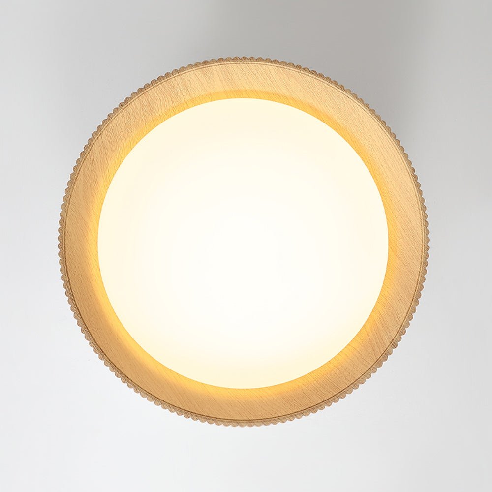 Modern Fluted Ribbed Round LED Flush Mount Ceiling Light - LightfixturesUAE