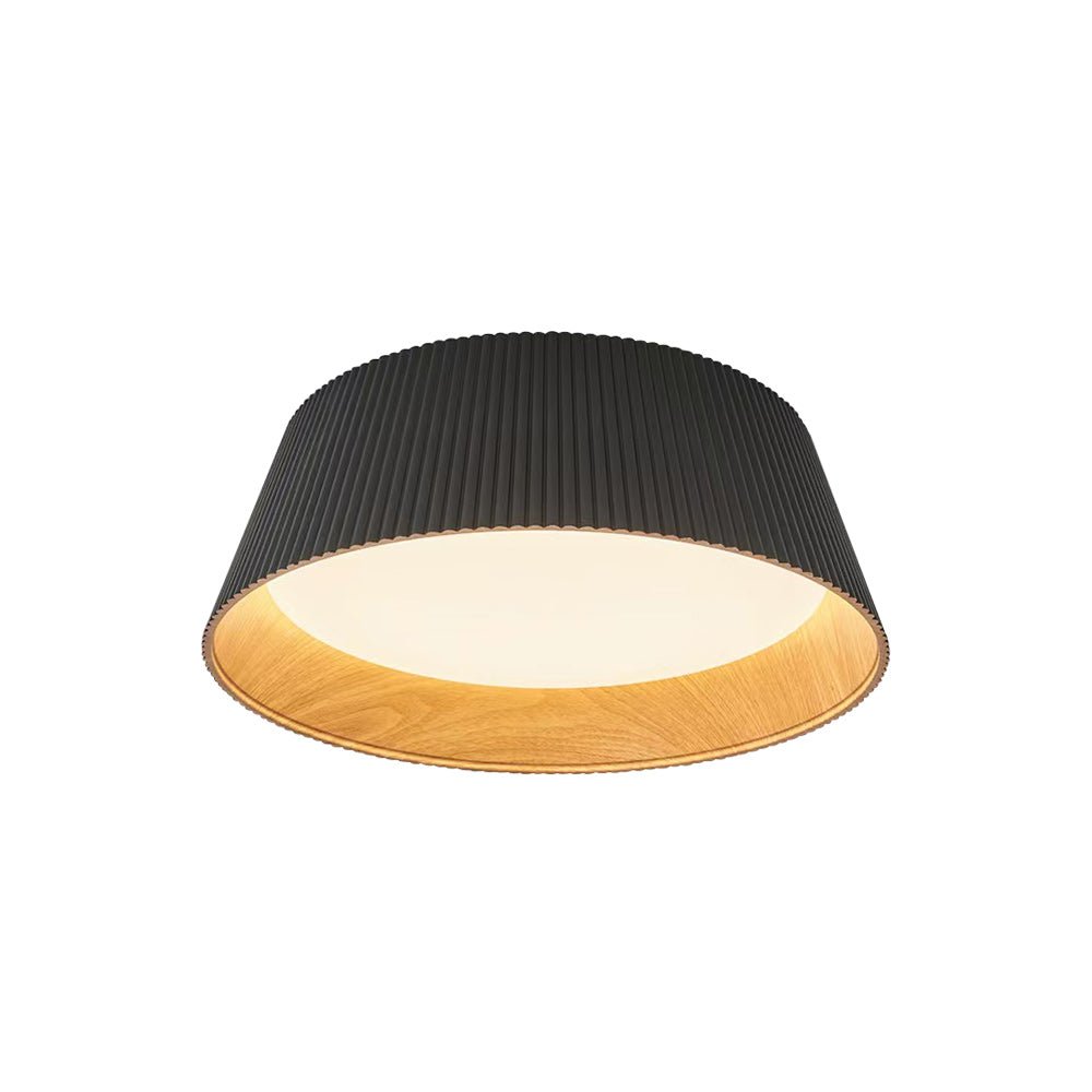 Modern Fluted Ribbed Round LED Flush Mount Ceiling Light - LightfixturesUAE