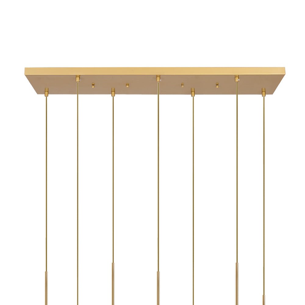 Modern Geometric 7 - Light Clear Glass Chandelier - LightfixturesUAE