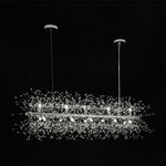 Modern Glam 15 - Light Starburst Dandelion Crystal Glass Linear Chandelier - LightfixturesUAE