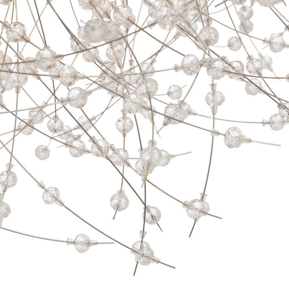 Modern Glam 15 - Light Starburst Dandelion Crystal Glass Linear Chandelier - LightfixturesUAE